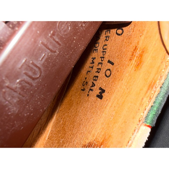 Bass Mens Utility Oxford Tan Suede Lace Up Dress Shoes 10.5 Made in USA - Picture 9 of 9